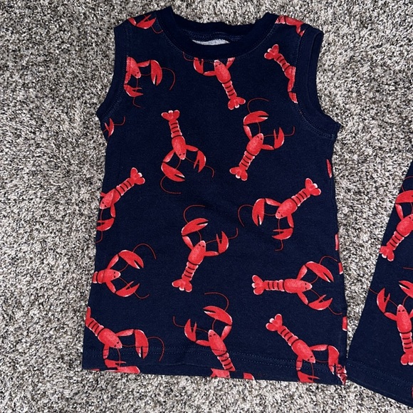 Carters Brand “Just One You” Blue & Red Lobster Pajamas Size 4T Great Condition - Picture 2 of 7